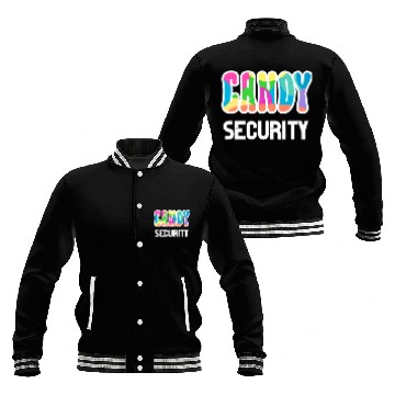 Discover Funny Candy Security Halloween Gifts Baseball Jackets