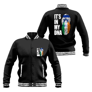 Discover Israel And Irish Mix Heritage DNA Flag Baseball Jackets