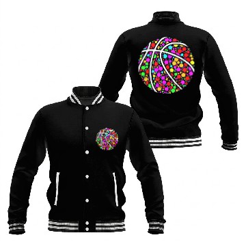 Discover International Dot Day Colored Basketball Polka Dot Baseball Jackets