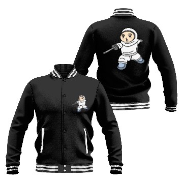 Discover Cartoon kid fencing Baseball Jackets