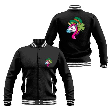 Discover Toddler Girls St Patricks Day Rainbow Unicorn Face Baseball Jackets