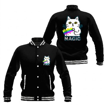 Discover Magic Cat Baseball Jackets