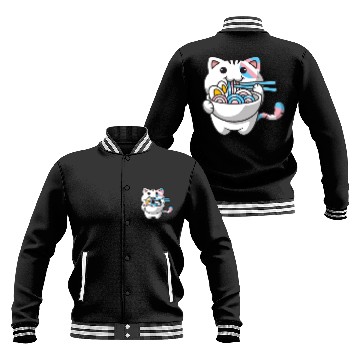 Discover Transgender Pride Kawaii Cat Ramen Noodles Trans F Baseball Jackets