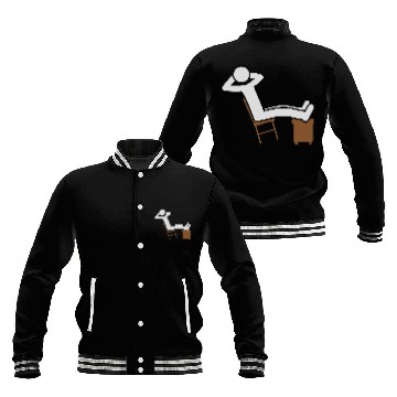 Discover Chill man chair icon Baseball Jackets