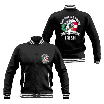 Discover Puerto Rico Flag Ireland Grown Men Boys Guy Baseball Jackets