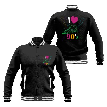 Discover 1990's 90s I Heart Nineties I Love the 90's Old Baseball Jackets