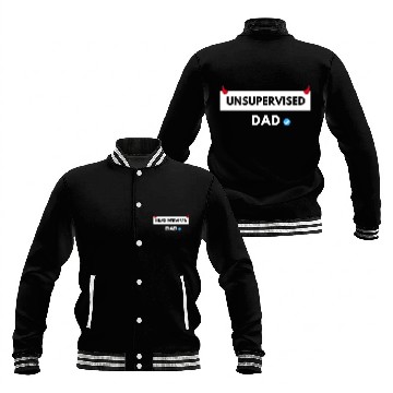 Discover UNSUPERVISED DAD FUNNY CUTE DESIGN Baseball Jackets