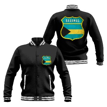 Discover Bahamas coat of arms flag design Baseball Jackets