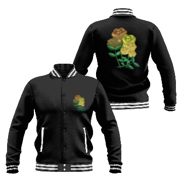 Discover flowers bouquet symbol nature yellow Baseball Jackets