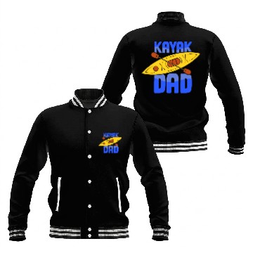 Discover Kayak Dad Kayakist Kayaking Hobby Lover Baseball Jackets