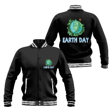 Discover Earth Day Gift Globe Plants Butterfly Save the Baseball Jackets