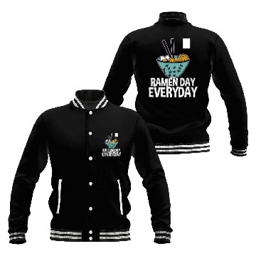 Discover Ramen Day Everyday 4 Baseball Jackets