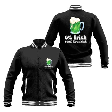 Discover 0 Irish Funny St Patricks Day Day Drinking Bar Baseball Jackets