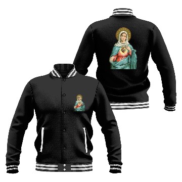 Discover Immaculate Heart of Mary Our Blessed Mother Cathol Baseball Jackets
