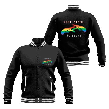 Discover Rock Paper Scissors | Funny Lesbian Pride LGBT Baseball Jackets