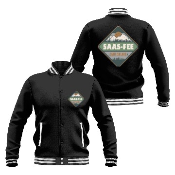 Discover Saas-Fee Switzerland Swiss Alps Vintage Hiking Baseball Jackets