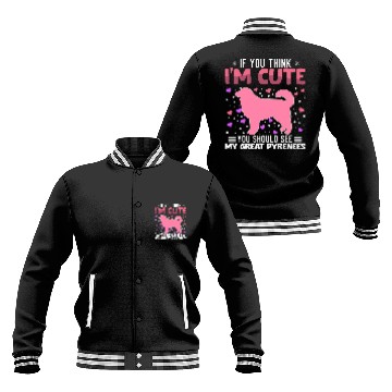 Discover Great Pyrenees Heart Valentine's Day Animal For Baseball Jackets