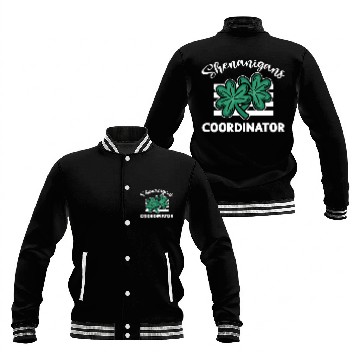 Discover Shenanigans Coordinator Funny St Patricks Day Baseball Jackets