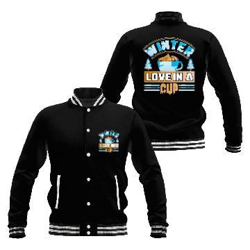 Discover Winter Love in a Cup Baseball Jackets
