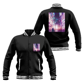 Discover Cyberpunk Vaporwave Anime Japan Cyber aesthetic Baseball Jackets