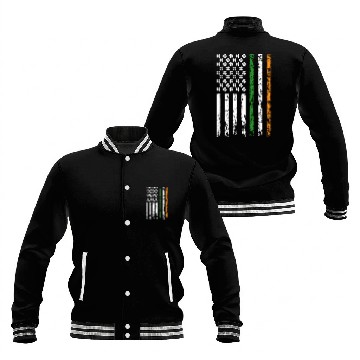 Discover American Flag Patriotic St. Patrick's Day Baseball Jackets