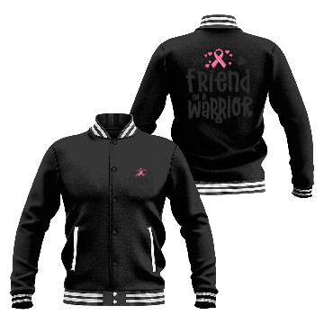 Discover Friend Of A Warrior Support Team Breast Cancer Baseball Jackets