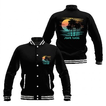 Discover Saint Lucia Stylish Souvenir Vacation Baseball Jackets