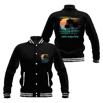 Discover Saint Augustine Florida Stylish Souvenir Vacation Baseball Jackets