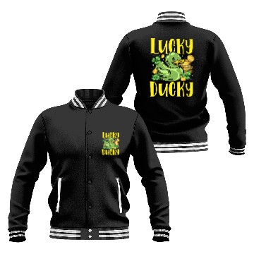 Discover Lucky Ducky Shenanigan Irish Duck St. Patricks Day Baseball Jackets