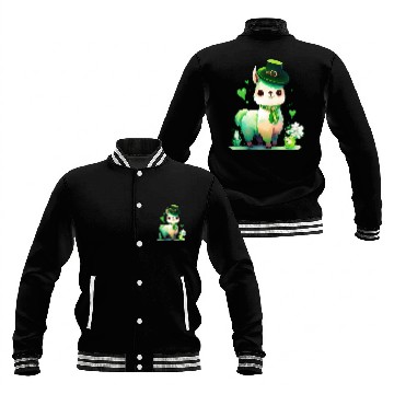 Discover St Patrick's Day Irish Funny Llama Saint Patrick Baseball Jackets