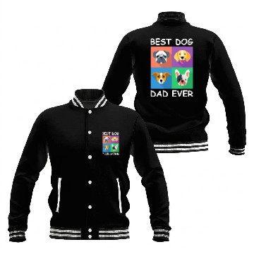 Discover Best Dog Dad Ever Baseball Jackets
