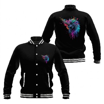 Discover rainbow unicorn Baseball Jackets
