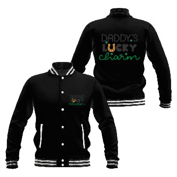 Discover Daddy's Lucky Charm St. Patrick's Day Kids Boy Baseball Jackets