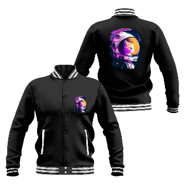 Discover Aesthetic Vaporwave Space Cat 80s 90s Astronaut Baseball Jackets