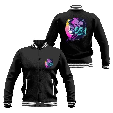 Discover Aesthetic Vaporwave Space Cat 80s 90s Astronaut Baseball Jackets