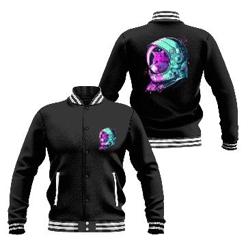 Discover Aesthetic Vaporwave Space Cat 80s 90s Astronaut Baseball Jackets