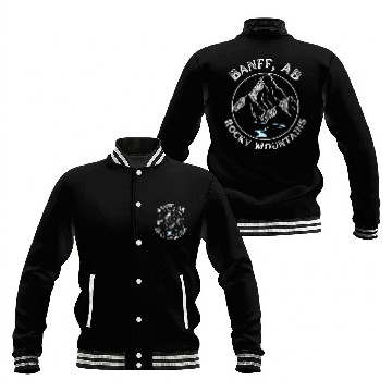 Discover Banff Alberta Rocky Mountains Baseball Jackets