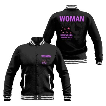 Discover International Women's Day Embrace Equity 8 March Baseball Jackets