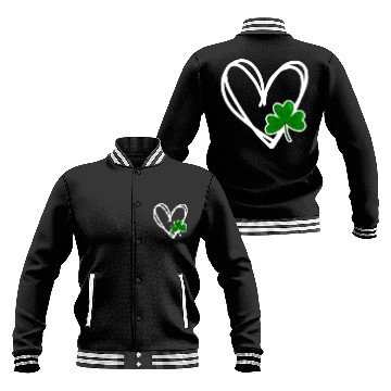 Discover Heart St Patricks Day Shamrock Irish Toddler Baby Baseball Jackets
