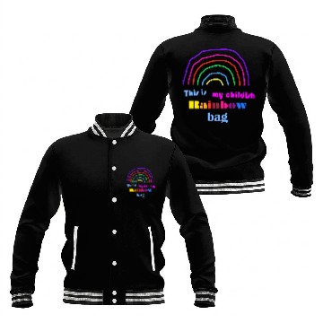 Discover This is my childish rainbow bag Baseball Jackets