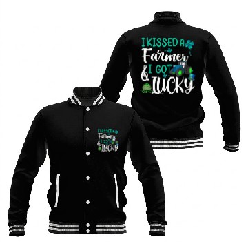 Discover I Kissed A Farmer & I Got Lucky Baseball Jackets