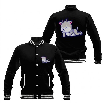 Discover Cute deer cartoon icon illustration gift Baseball Jackets