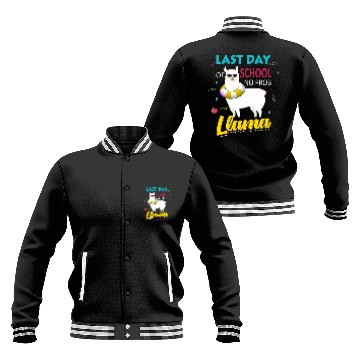 Discover Llama Last Day of School Teacher No Prob Baseball Jackets
