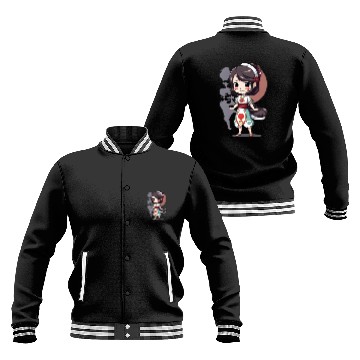 Discover Cute Japan Shiryo Ghost Woman Design Baseball Jackets