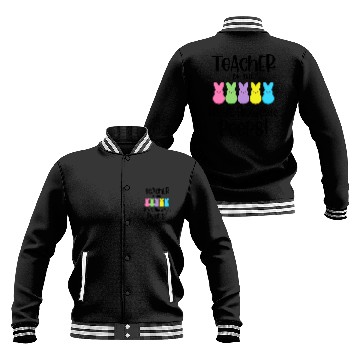 Discover Teacher Of The Most Awesome Peeps Teacher Easter Baseball Jackets