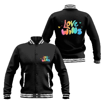 Discover Love Wins pride month Baseball Jackets