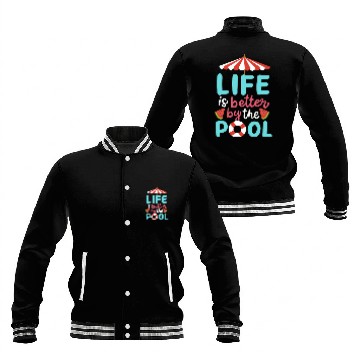 Discover Pool Swimming Summer Baseball Jackets
