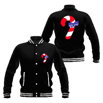 Discover Candy cane 80s Baseball Jackets