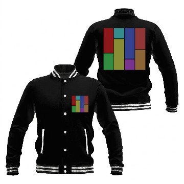 Discover Abstract modern art color combination in geometry Baseball Jackets