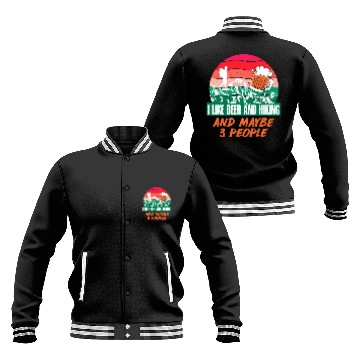 Discover I like Beer and Hiking Mountain lover Wanderlust Baseball Jackets